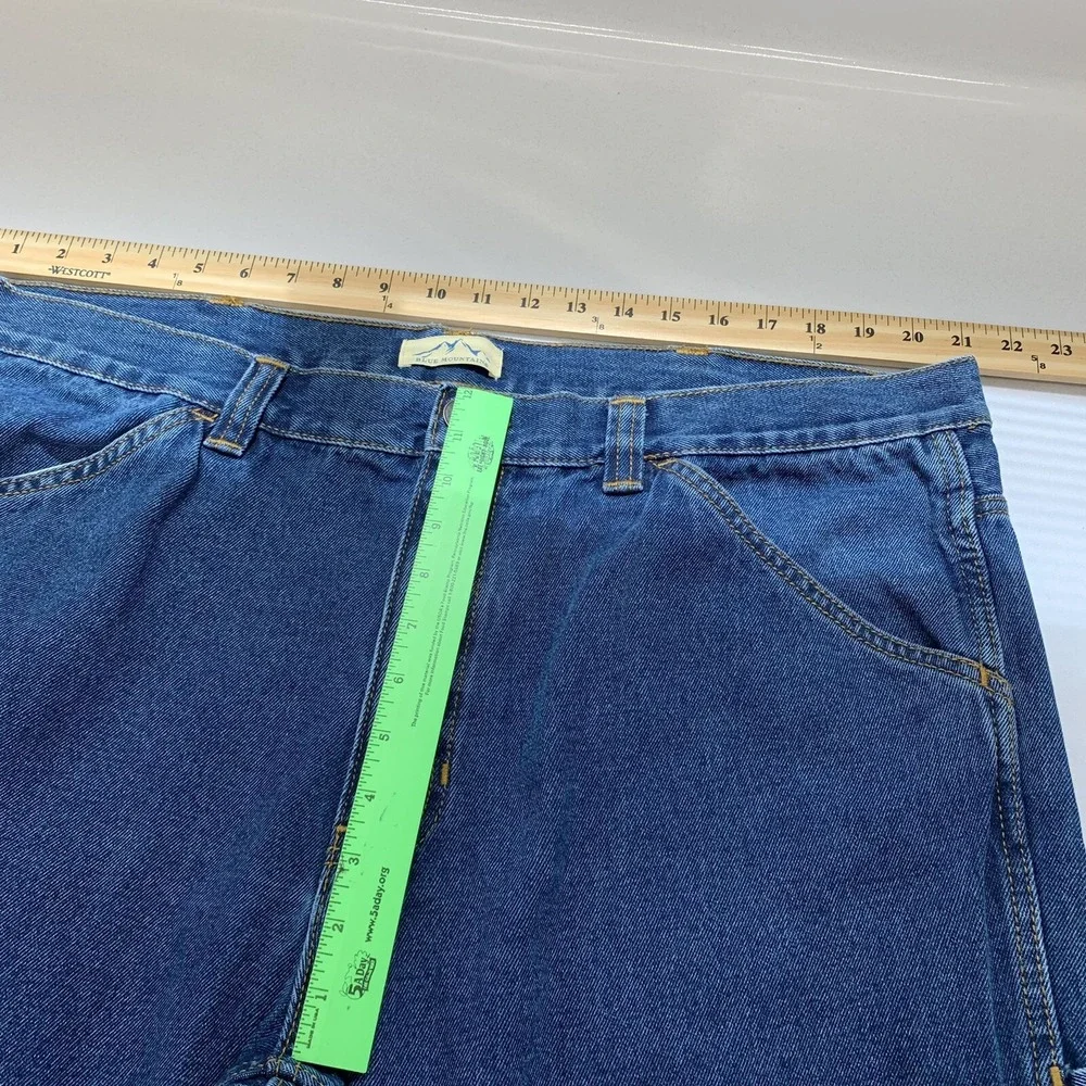 Blue Mountain‎ Y2K Carpenter Jeans Men 42 Straight 100% Cotton Heavy Inseam 28